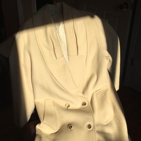 Wool coat:sleeve 23”lgth 45”shoulders 19”waist 21” - Picture 3 of 4